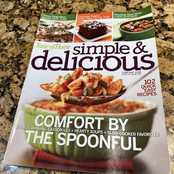 Taste Of Homes Simple and Delicious Back Issues Recipes Magazines 2008 set Of 6 - Picture 2 of 16